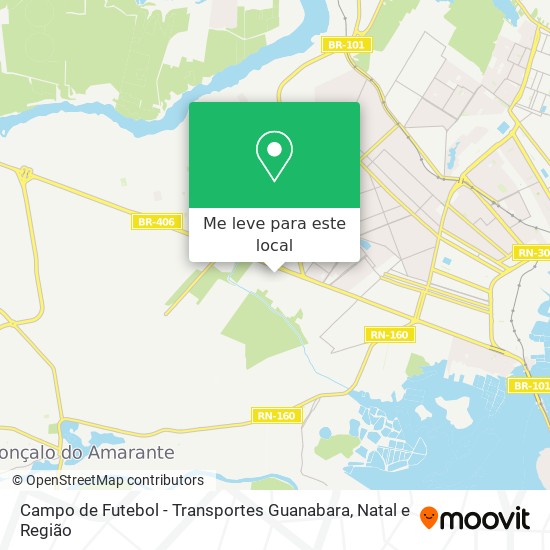 Campo de Futebol - Transportes Guanabara mapa