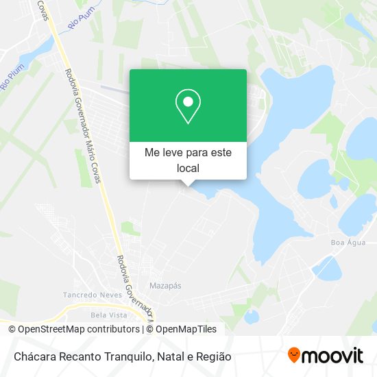 Chácara Recanto Tranquilo mapa