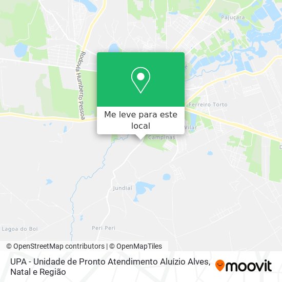 UPA - Unidade de Pronto Atendimento Aluízio Alves mapa