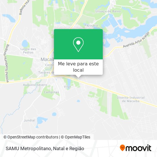 SAMU Metropolitano mapa