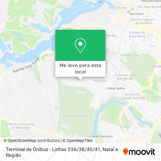 Terminal de Ônibus - Linhas 33A / 38 / 40 / 41 mapa
