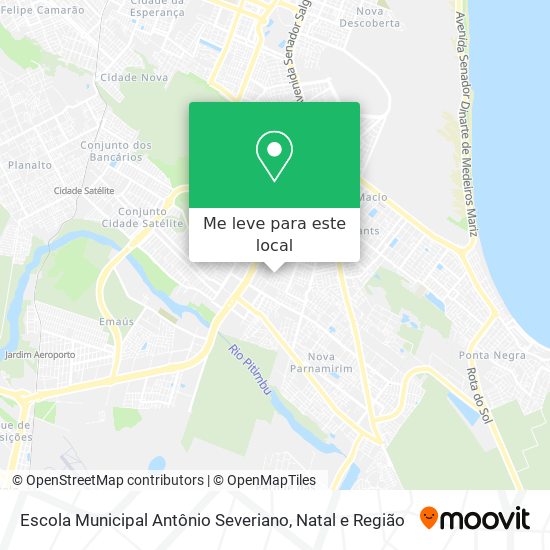 Escola Municipal Antônio Severiano mapa