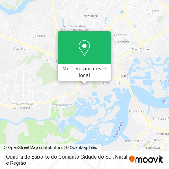 Quadra de Esporte do Conjunto Cidade do Sol mapa