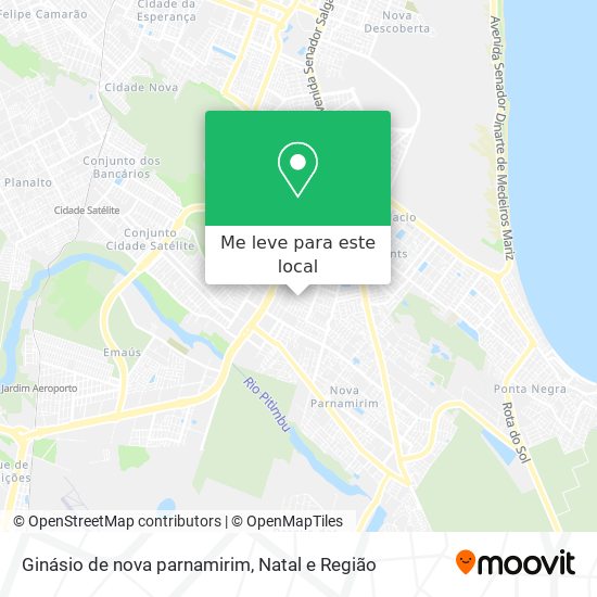 Ginásio de nova parnamirim mapa