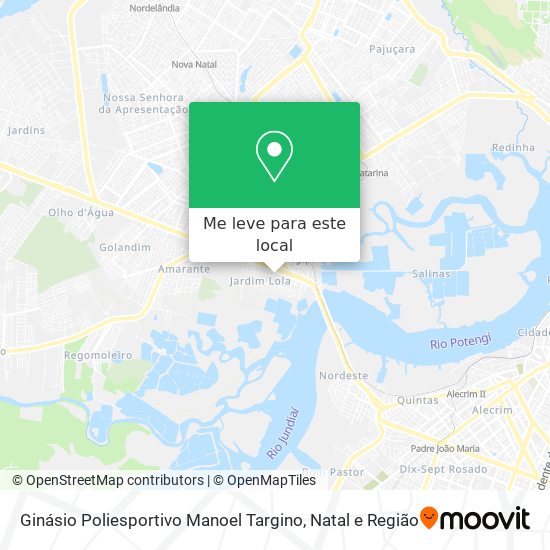 Ginásio Poliesportivo Manoel Targino mapa