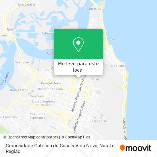Comunidade Católica de Casais Vida Nova mapa