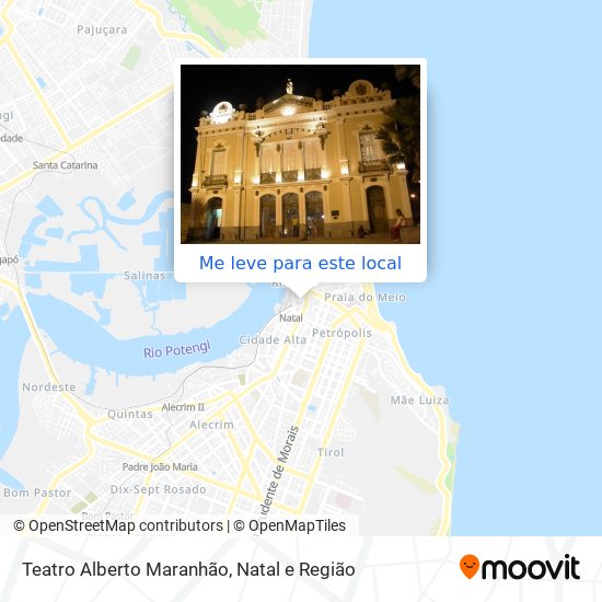 Como chegar até Teatro Alberto Maranhão em Ribeira de Ônibus ou Trem?
