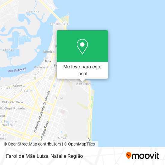 Farol de Mãe Luiza mapa