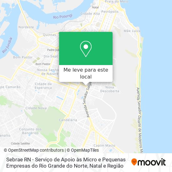 Sebrae  RN - Serviço de Apoio às Micro e Pequenas Empresas do Rio Grande do Norte mapa