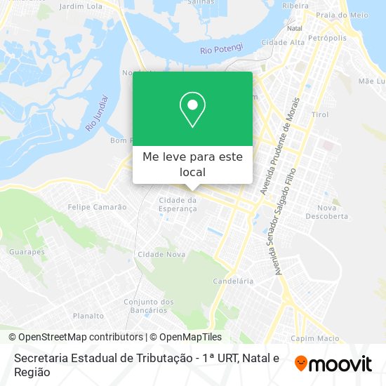 Secretaria Estadual de Tributação - 1ª URT mapa