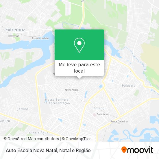 Auto Escola Nova Natal mapa