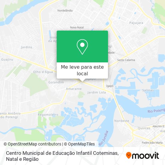 Centro Municipal de Educação Infantil Coteminas mapa