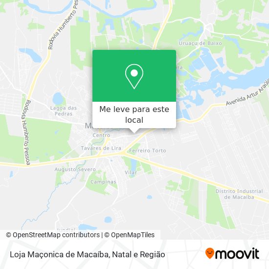 Loja Maçonica de Macaíba mapa
