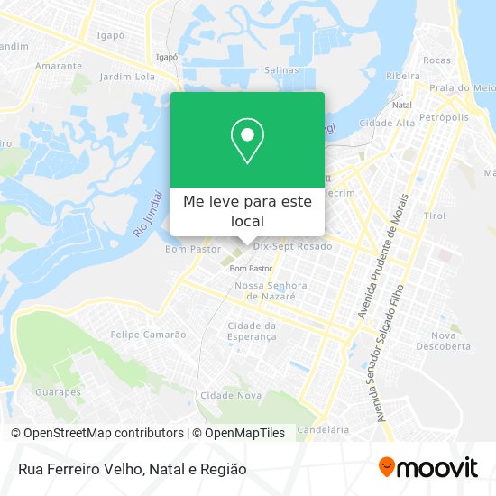 Rua Ferreiro Velho mapa