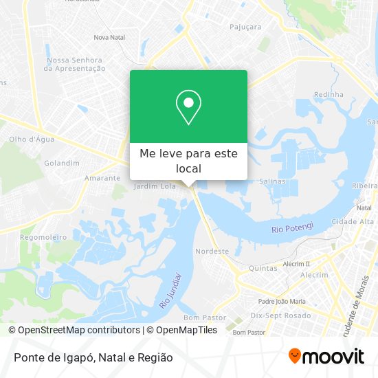 Ponte de Igapó mapa
