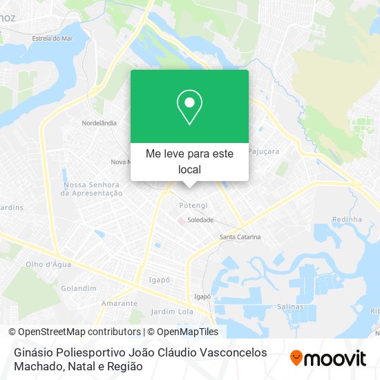 Ginásio Poliesportivo João Cláudio Vasconcelos Machado mapa