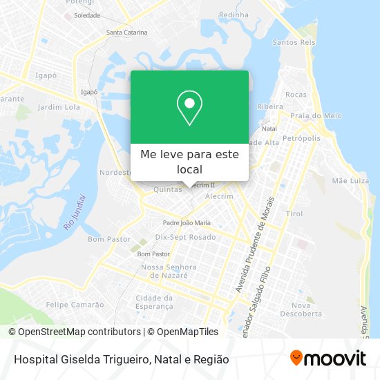 Hospital Giselda Trigueiro mapa