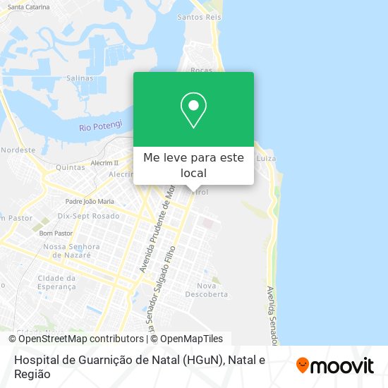 Hospital de Guarnição de Natal (HGuN) mapa