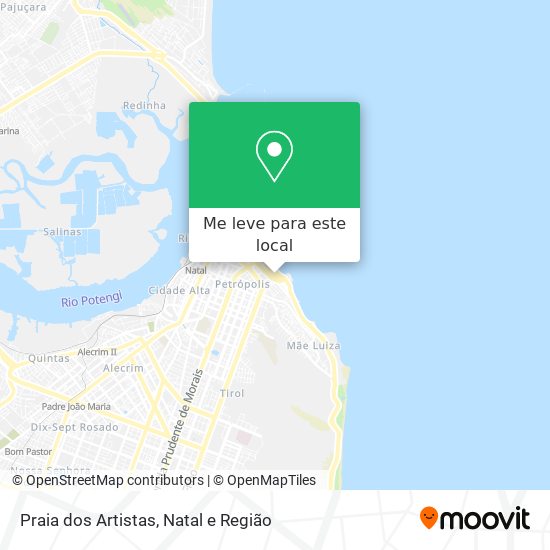 Praia dos Artistas mapa