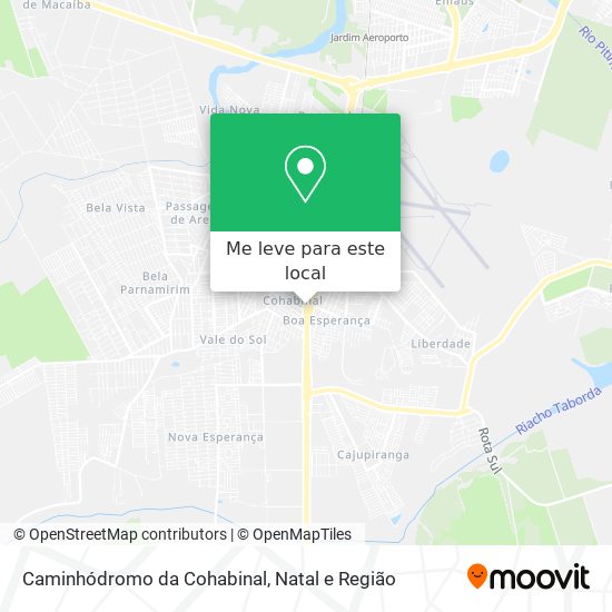 Caminhódromo da Cohabinal mapa