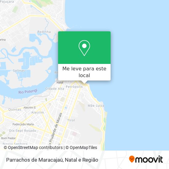 Como chegar até Parrachos de Maracajaú em Praia Do Meio de Ônibus ou Trem?