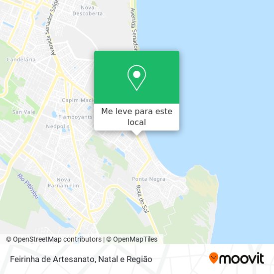 Feirinha de Artesanato mapa