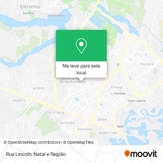 Rua Lincoln mapa