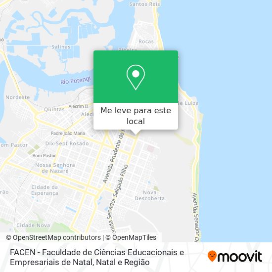 FACEN - Faculdade de Ciências Educacionais e Empresariais de Natal mapa