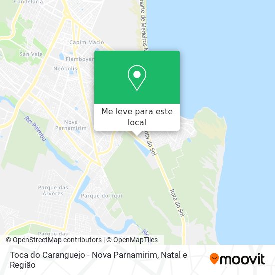 Toca do Caranguejo - Nova Parnamirim mapa