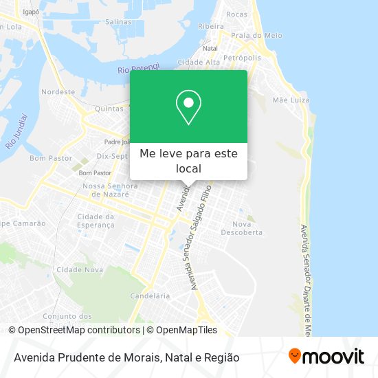 Como chegar até Avenida Prudente de Morais em Lagoa Nova de Ônibus ou Trem?