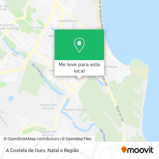 A Costela de Ouro mapa