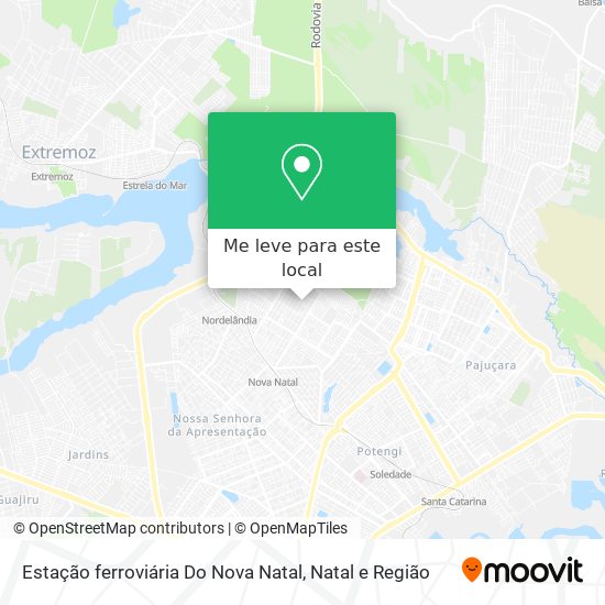 Estação ferroviária Do Nova Natal mapa