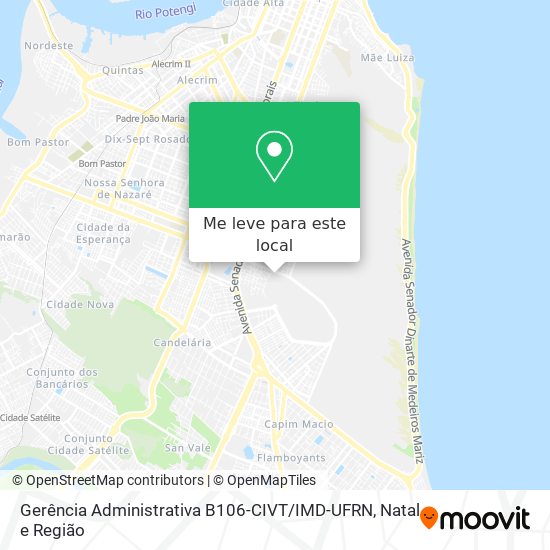 Gerência Administrativa B106-CIVT / IMD-UFRN mapa