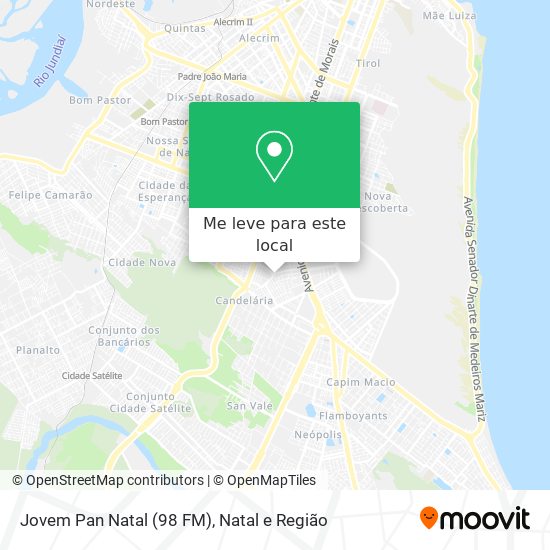 Jovem Pan Natal (98 FM) mapa