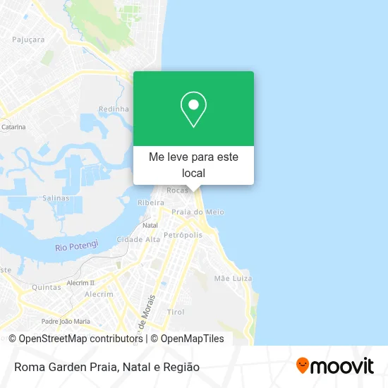 Roma Garden Praia mapa