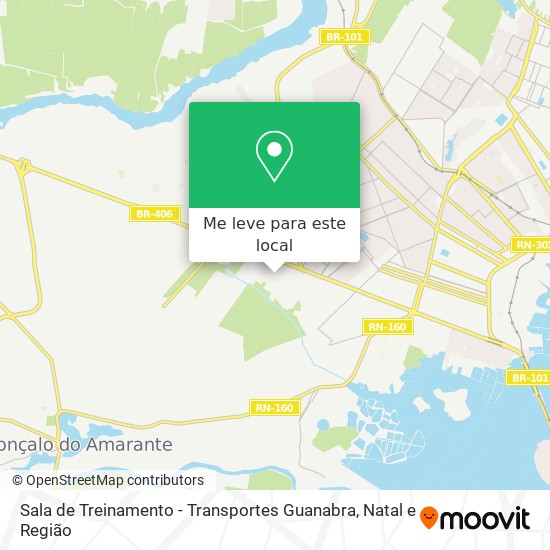 Sala de Treinamento - Transportes Guanabra mapa