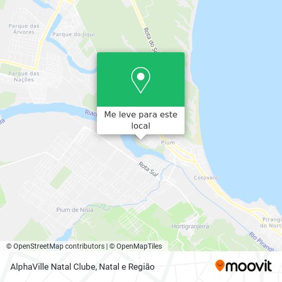 AlphaVille Natal Clube mapa
