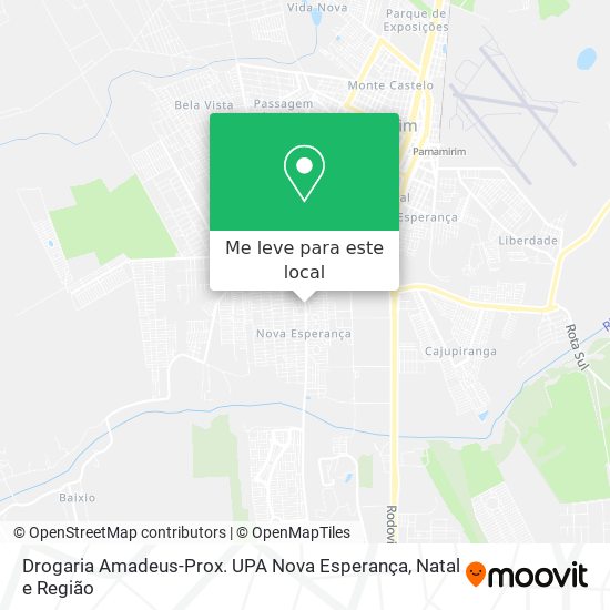 Drogaria Amadeus-Prox. UPA Nova Esperança mapa