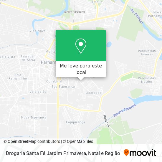 Drogaria Santa Fé Jardim Primavera mapa