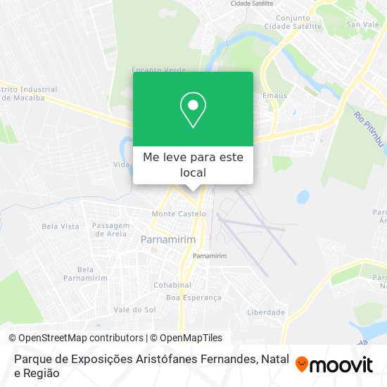 Parque de Exposições Aristófanes Fernandes mapa