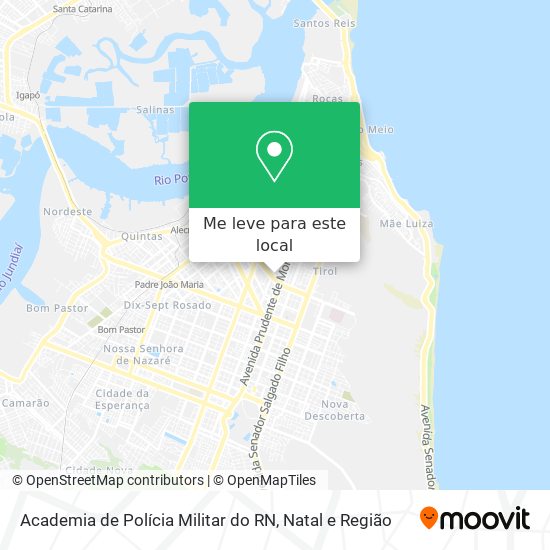 Academia de Polícia Militar do RN mapa