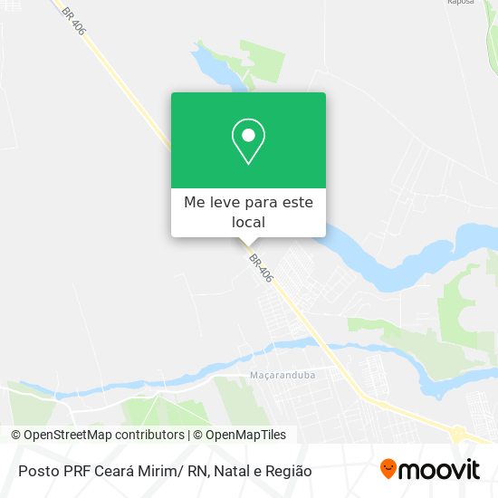 Posto PRF Ceará Mirim/ RN mapa