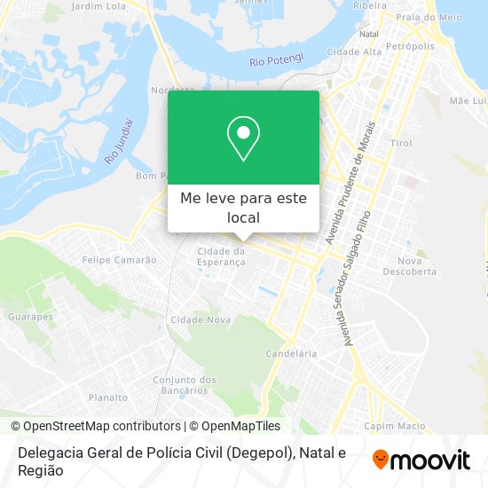Delegacia Geral de Polícia Civil (Degepol) mapa