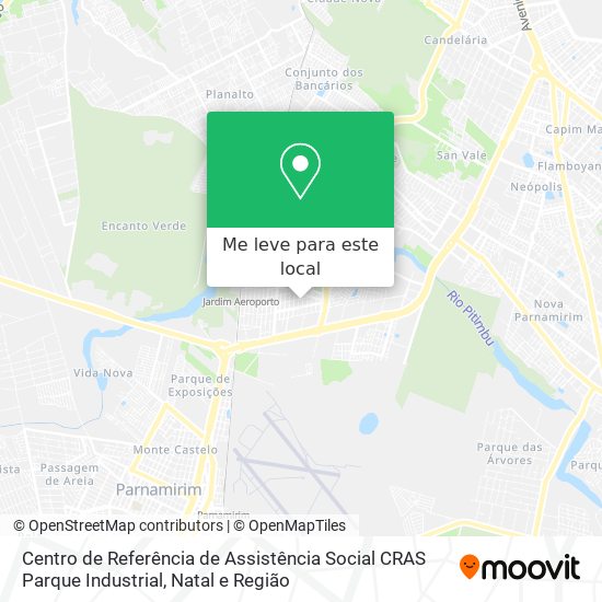Centro de Referência de Assistência Social CRAS Parque Industrial mapa