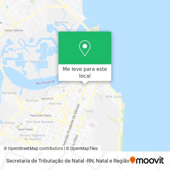 Secretaria de Tributação de Natal -RN mapa