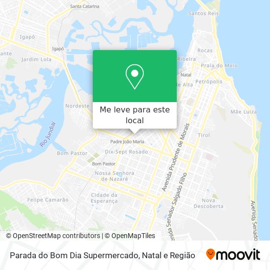 Parada do Bom Dia Supermercado mapa
