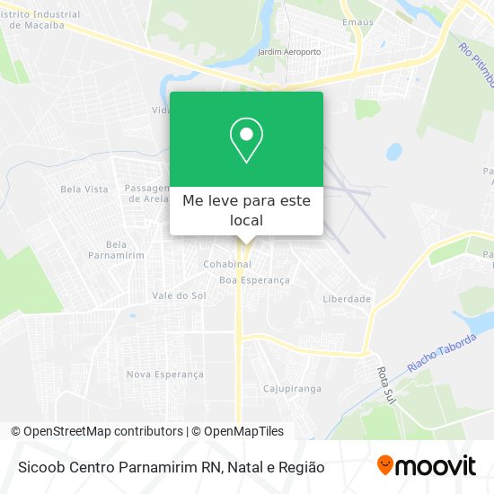 Sicoob Centro Parnamirim RN mapa