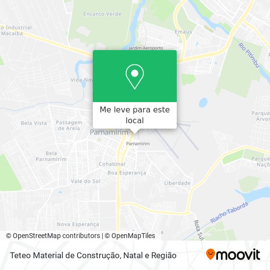 Teteo Material de Construção mapa