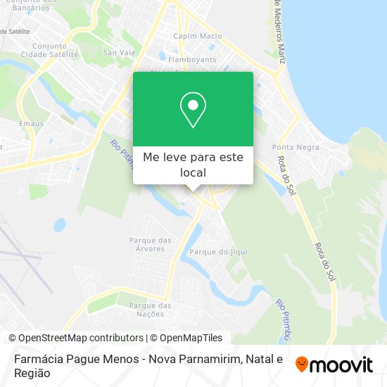 Farmácia Pague Menos - Nova Parnamirim mapa