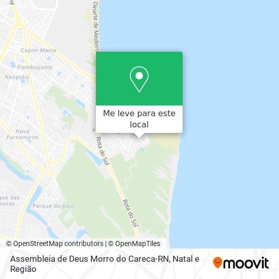 Assembleia de Deus Morro do Careca-RN mapa